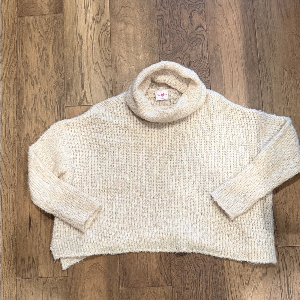 Buddy Love Cozy Cream Turtleneck Sweater